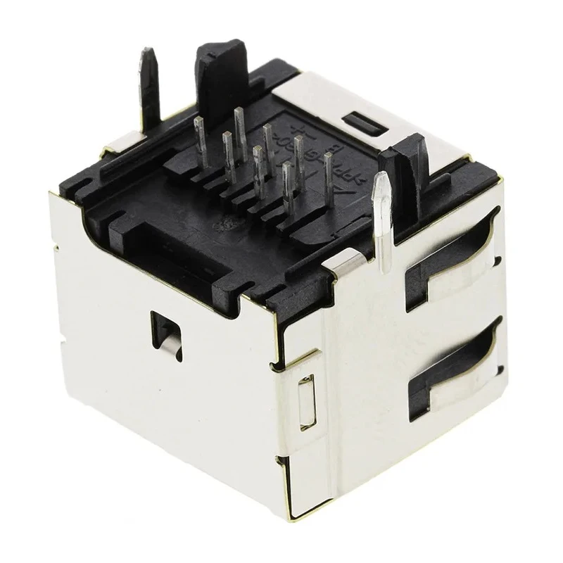 TE Connectivity 1-406541 Series RJ45 Socket Female Through Hole Cat5 Unshielded Right Angle 1 Port 8 Way RJ45