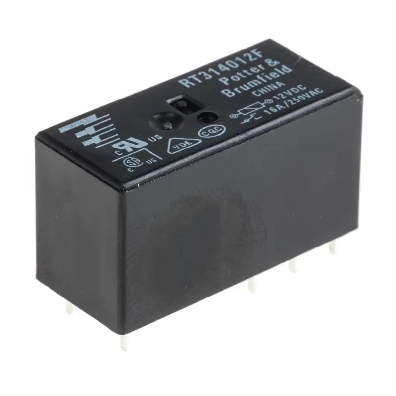 TE Connectivity Socket Power Relay 12V dc Coil 16A Switching Current SPDT RT314012F