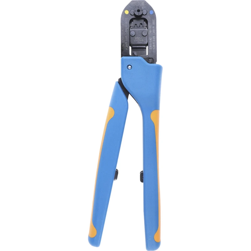 TE Connectivity CERTI-CRIMP II Premium Grade Straight Action Hand Crimp Tool for Backplane and Circular Contacts 16 91505-1