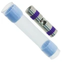 TE Connectivity MiniSeal Butt Wire Splice Connector Blue, Insulated Modified Fluoropolymer Nickel Plating 12 AWG D-200-83