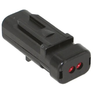TE Connectivity AMPSEAL 16 Automotive Connector Female Black Cable 2 Way Crimp Termination 776428-3