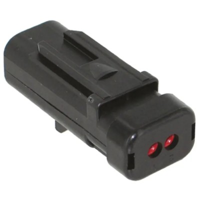 TE Connectivity AMPSEAL 16 Automotive Connector Female Black Cable 2 Way Crimp Termination 776428-3