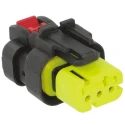 TE Connectivity AMPSEAL 16 Automotive Connector Male Yellow Cable 3 Way Crimp Termination 776429-3