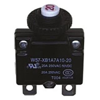 TE Connectivity Thermal Circuit Breaker 0 to +60 °C, 15A Current Rating, 1-Pole, Direct Mount W57-XB1A7A10-15