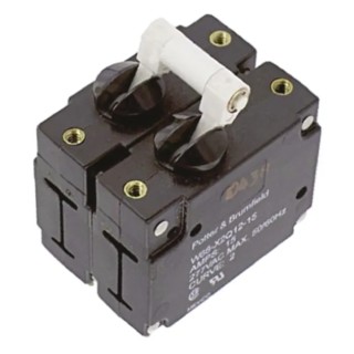 TE Connectivity Thermal Circuit Breaker 15A Current Rating 2-Pole Direct Mount W68-X2Q12-15