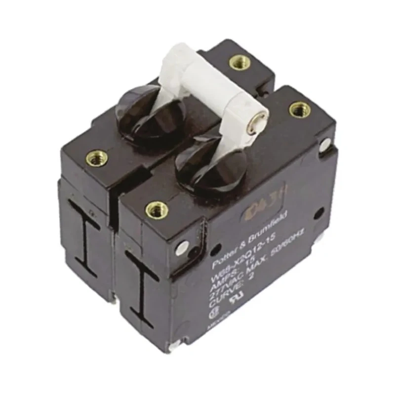 TE Connectivity Thermal Circuit Breaker 15A Current Rating 2-Pole Direct Mount W68-X2Q12-15
