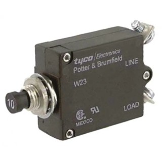 TE Connectivity Thermal Circuit Breaker 0.5 to 50 A Range 40A Current Rating 1-Pole Direct Mount W23-X1A1G-40