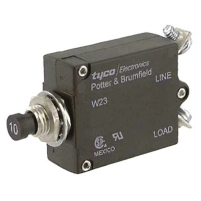 TE Connectivity Thermal Circuit Breaker 0.5 to 50 A Range 40A Current Rating 1-Pole Direct Mount W23-X1A1G-40