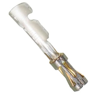 TE Connectivity AMPMODU MOD IV Series Female Crimp Terminal 26 AWG Min, 22 AWG Max, Gold Plating 6-87756-8