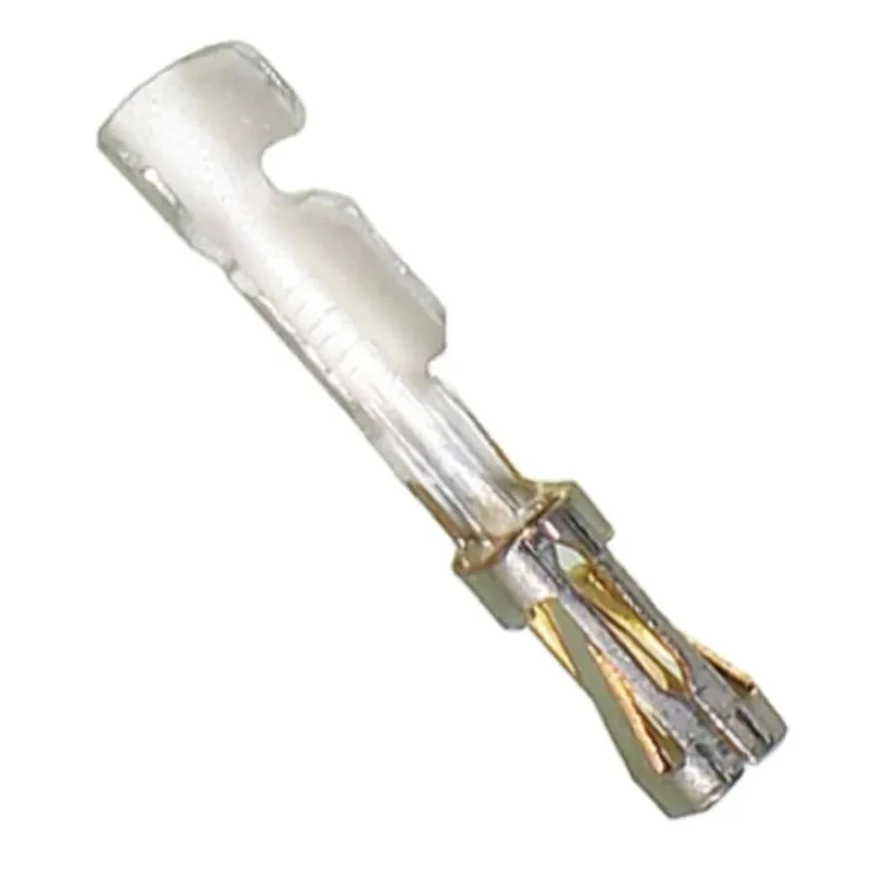 TE Connectivity AMPMODU MOD IV Series Female Crimp Terminal 26 AWG Min, 22 AWG Max, Gold Plating 6-87756-8