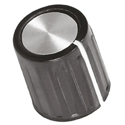 TE Connectivity Black Plastic Grub Screw Potentiometer Knob 11.1 mm Diameter 12 mm Height for 3.17 mm Circular PKG40B1/8