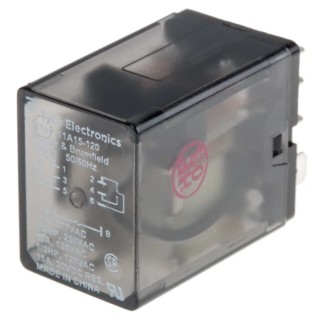 TE Connectivity Power Relay 120V AC Coil, 15A Switching Current, DPDT Contact Configuration K10P-11A15-120