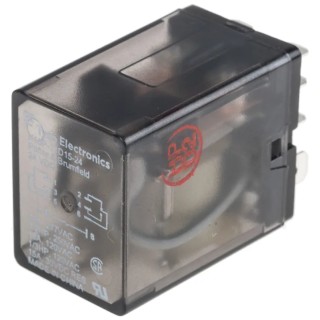 TE Connectivity Power Relay DPDT 24V DC Coil, 15A Switching Current, 600V AC Voltage, Silver Alloy Contacts K10P-11D15-24