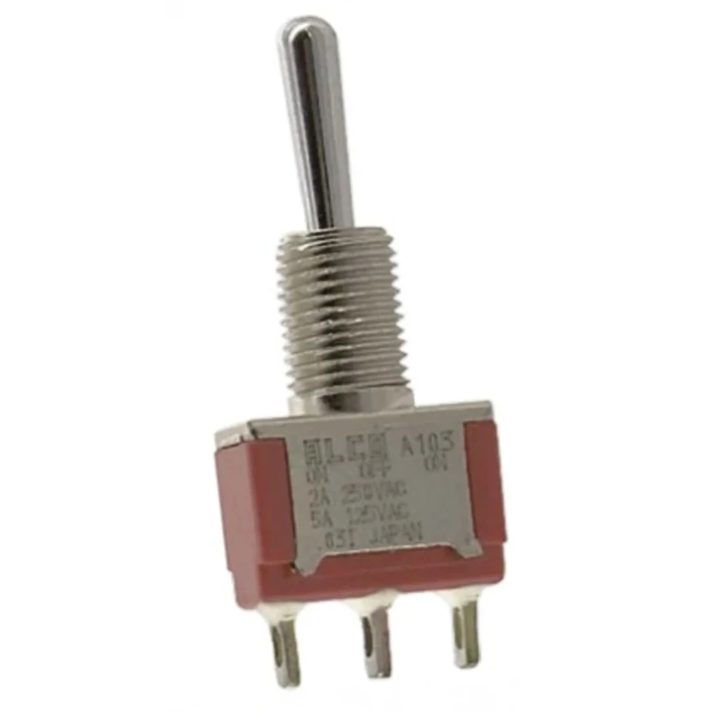 TE Connectivity Panel Mount Toggle Switch SPDT On-Off-On, Solder Terminal, 28 V dc, 125 V ac A103SYZQ04