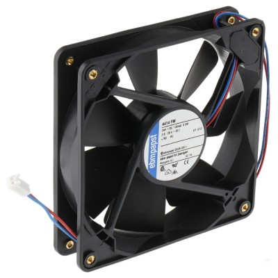 ebm-papst 4400 F Series Axial Fan, 24V DC, 3.2 W, 140 m³/h, Ball Bearing, IP20, 119 mm x 25 mm x 25 mm, Model 