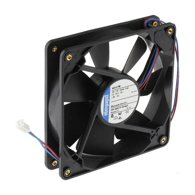 ebm-papst 4400 F Series Axial Fan, 24V DC, 3.2 W, 140 m³/h, Ball Bearing, IP20, 119 mm x 25 mm x 25 mm, Model 