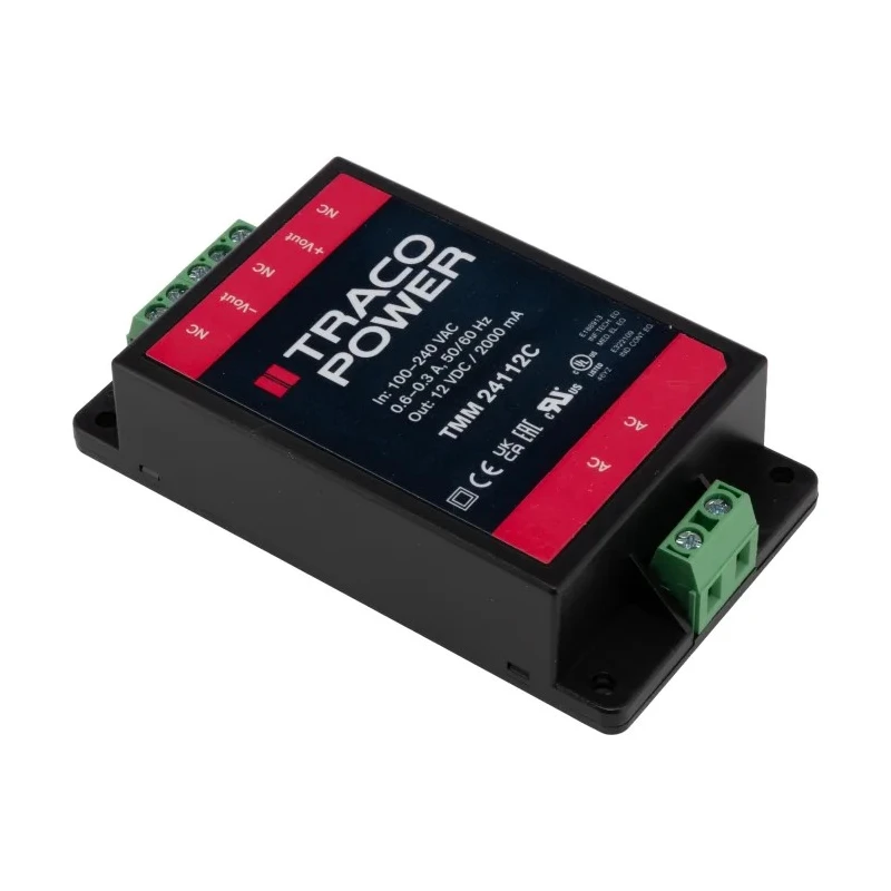 TRACOPOWER Switching Power Supply 12V dc 24W Chassis Mount Medical Approved TMM 24112C