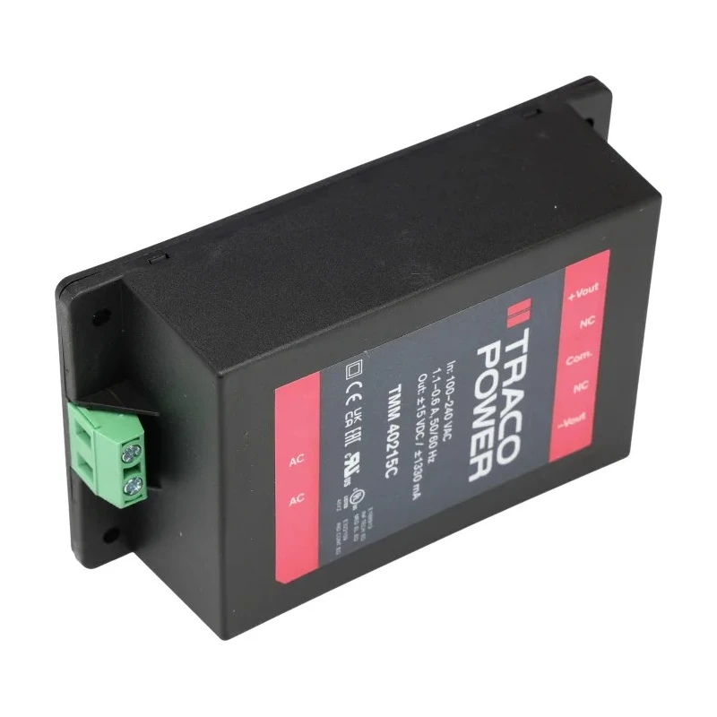 TRACOPOWER Switching Power Supply 40W 15V dc, 1 Output, Chassis Mount, -40°C to 80°C TMM 40215C