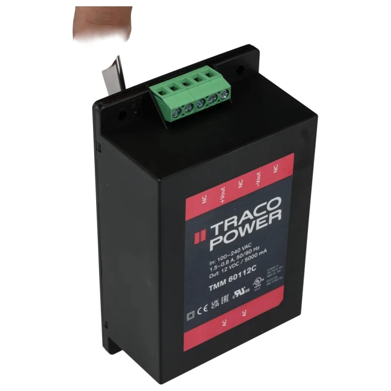TRACOPOWER AC/DC Power Supply 12V DC 60W, 85-264V AC Input, 5A Output, Chassis Mount TMM 60112C