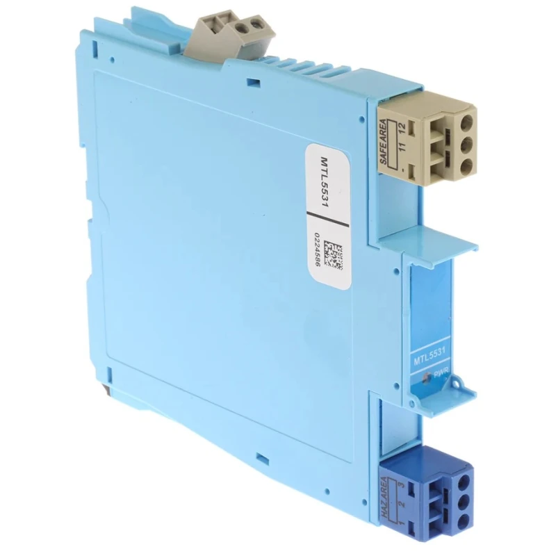 Eaton Zener Barrier Galvanic Barrier, 1 Channel, DIN Rail Mount, 20-35 V DC, 94 mA Max Current, ATEX Certified MTL5531/RS