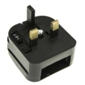 PowerConnections Mains Connector Converter Europe to UK, 3A Current, 600W Load, Model ECP-BNR-3A