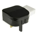 PowerConnections Mains Connector Converter Europe to UK, 3A Current, 600W Load, Model ECP-BNR-3A