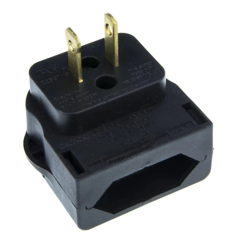 PowerConnections Mains Connector Converter Europe to USA 10A 125V CP4A