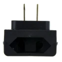 PowerConnections Mains Connector Converter Europe to USA 10A 125V CP4A