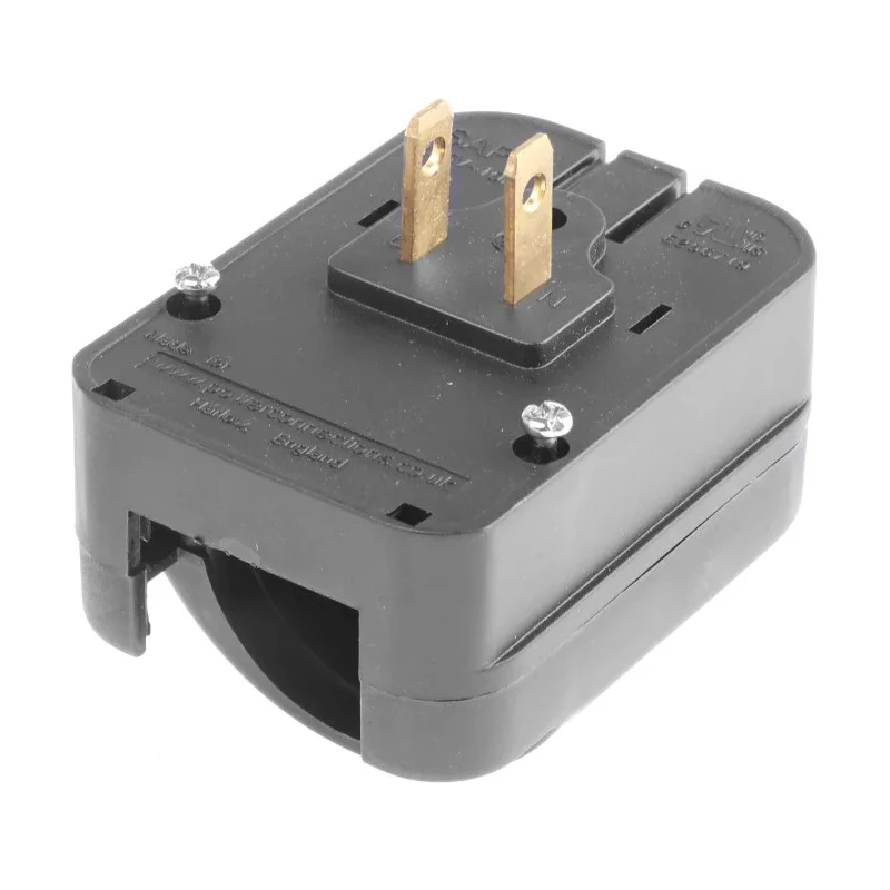 PowerConnections Mains Connector Converter Europe USA, 10A, 250V SAP3-BK