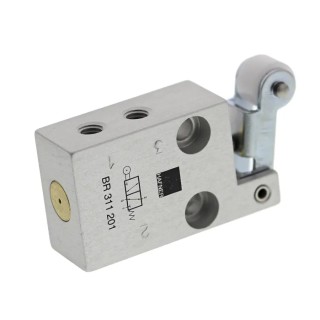 RS PRO Lever Pneumatic Manual Control Valve, 5 mm M5 Thread, 3/2 Valve Function, Aluminium Body, 10 bar 125L/min 784-0079