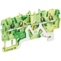 Wago TOPJOB S Series Earth Terminal Block Green Yellow 1mm² 1-Level Cage Clamp IECEx/ATEX 2000-1407