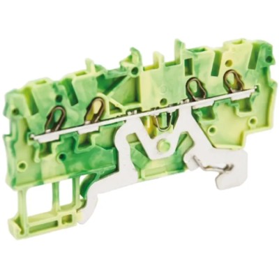 Wago TOPJOB S Series Earth Terminal Block Green Yellow 1mm² 1-Level Cage Clamp IECEx/ATEX 2000-1407