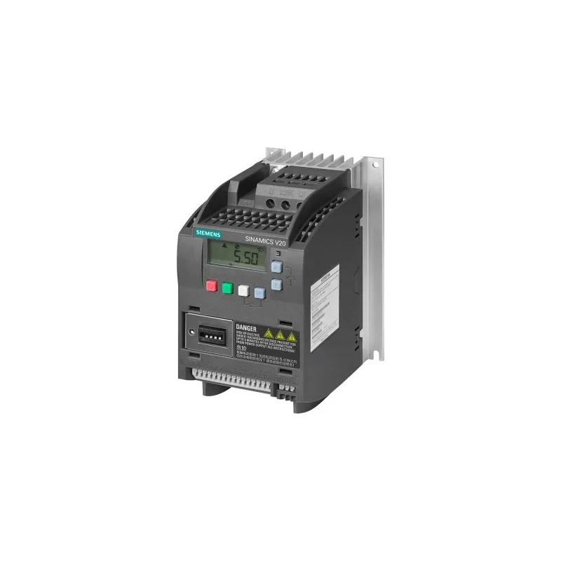 Siemens Inverter Drive, 550 W Power, 3 Phase, SINAMICS V20 Series, 480V, 1.7 A 6SL3210-5BE15-5UV0