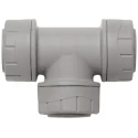 Polyplumb Polybutylene Plastic Push Fit Equal Tee Pipe Fitting PB215-10RS