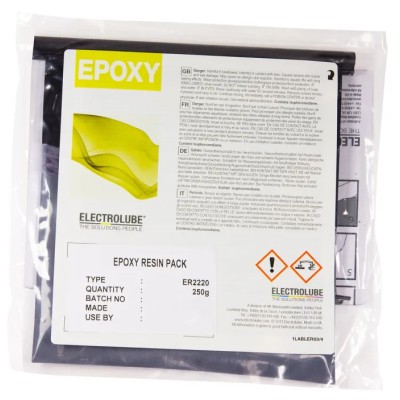 Electrolube Grey Black 250 g Epoxy Resin Adhesive Pack ER2220