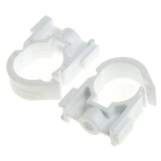 RS PRO Polypropylene White Pipe Clip for 22mm Pipes 50 Pcs 784-5730