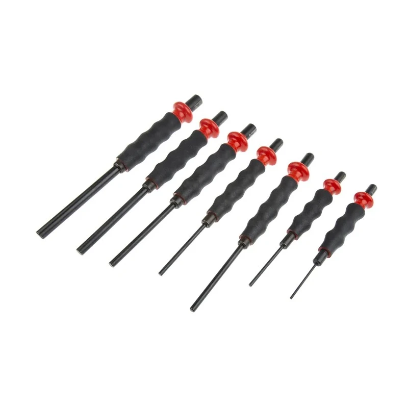 Facom 7-Piece Anti-Vibration Punch Set with 2mm, 3mm, 4mm, 5mm, 6mm, 8mm, 10mm Shank Diameters 249.GJ7
