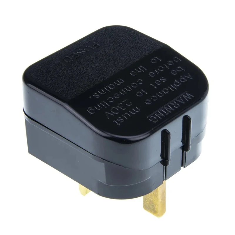 PowerConnections Mains Connector Converter USA to UK 5A ACP3-BK-R-10A