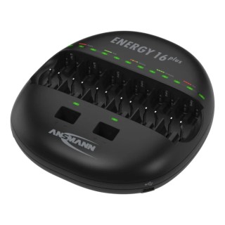 Ansmann Battery Charger ENERGY 16 PLUS Table Charger for NiCd, NiMH Batteries 10V, 1.4V, 5V, 9V, 1000mA, USB 1001-0004-UK
