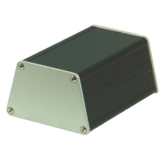 nVent SCHROFF minipac Series Aluminium Enclosure IP40 75.6 mm x 100 mm x 47.5 mm Black Body Natural Lid 24814008