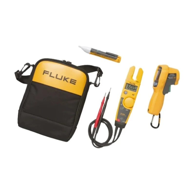 Fluke High-Accuracy Thermometer and Electrical Tester T5-600 + 62MAX + 1AC-II, 600V AC, Continuity T5-600/62MAX +/1AC KIT
