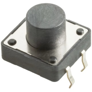 Wurth Elektronik Black 5 mm Tactile Switch Button SPST 50mA 12 V dc Through Hole 430476085716