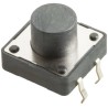 Wurth Elektronik Black 5 mm Tactile Switch Button SPST 50mA 12 V dc Through Hole 430476085716