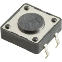 Wurth Elektronik Black Tactile Switch Button 5 mm SPST 50mA 12 V dc Through Hole 430476043716