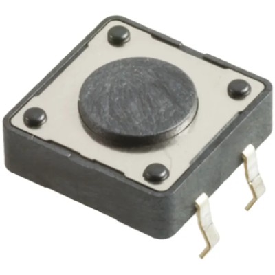 Wurth Elektronik Black Tactile Switch Button 5 mm SPST 50mA 12 V dc Through Hole 430476043716