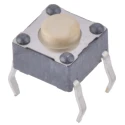 Wurth Elektronik White Tactile Switch 0.9 mm SPST 50mA 12 V dc Through Hole 430156043726