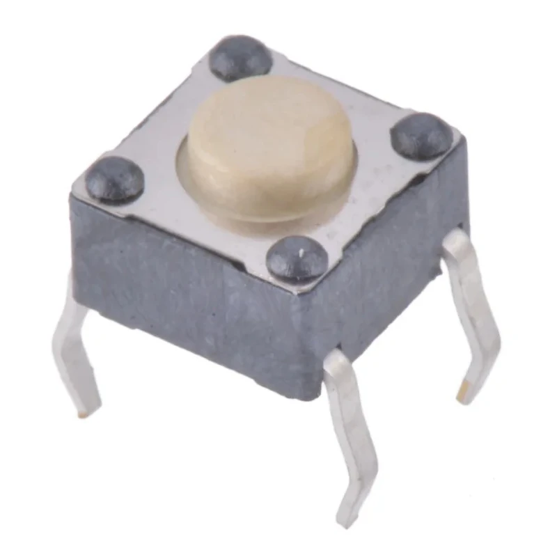 Wurth Elektronik White Tactile Switch 0.9 mm SPST 50mA 12 V dc Through Hole 430156043726