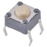 Wurth Elektronik White Tactile Switch 0.9 mm SPST 50mA 12 V dc Through Hole 430156043726