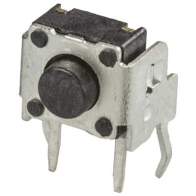 Wurth Elektronik Black Tactile Switch 1.3 mm Actuator Length, SPST 50mA 12 V dc, Through Hole 431256038716