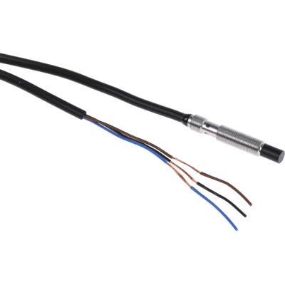 Omron Threaded Barrel Inductive Proximity Sensor M5 PNP Stainless Steel IP67 3 mm Detection E2E-S05N03-WC-B1 2M